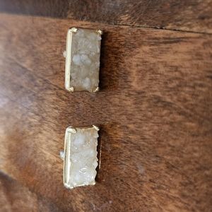 Clear quartz crystal earrings